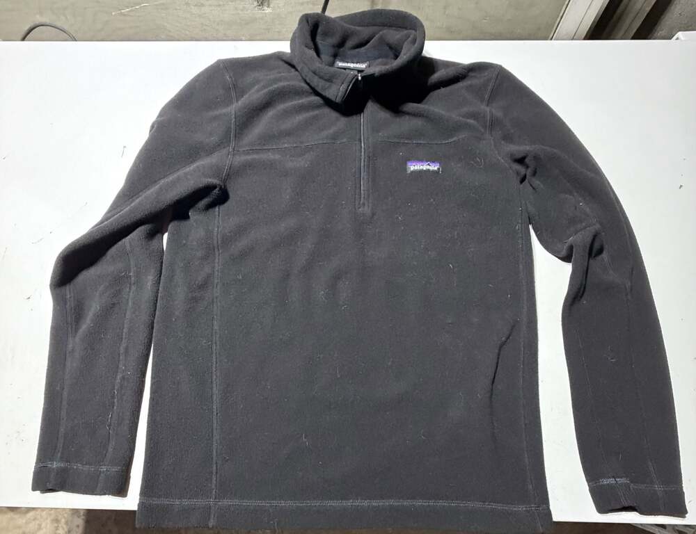 Patagonia Size S Black Quarter Zip Fleece Google Corporate Logo